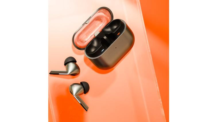 None A hands-on photo of Samsung’s Galaxy Buds 3 Pro earbuds.