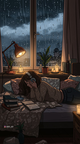 dovakin 2024 A girl lying on the bed wearing headphones and rea 85ee5c29 96da 412b bd11 d090fc4ddba1.jpg