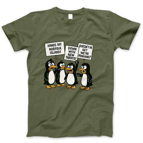 Photograph of four blank t-shirts greys beige and army green. Clipping path included. Ready for your.jpg