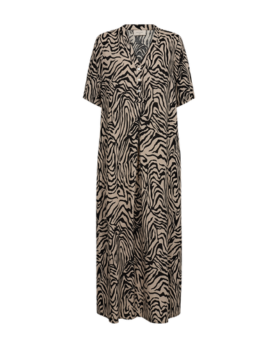 packshot 2 205826 9928 Front 1 FQLARIN DRESS Simply Taupe w. Black.png