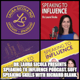 Dr. Laura Sicola presents Speaking to Influence Podcast. Soft speaking skills with Richard Blank..gif