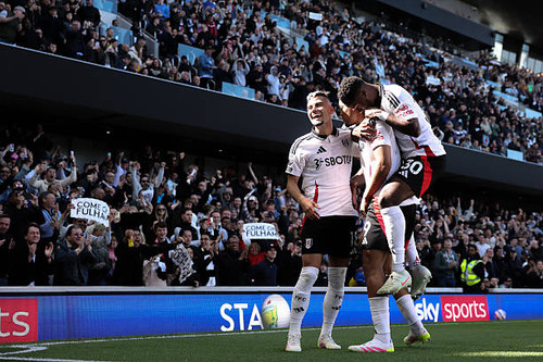LONDON, ENGLAND - APRIL 06: Rodrigo Muniz of Fulham celebrates after scoring their side's third goal.jpg