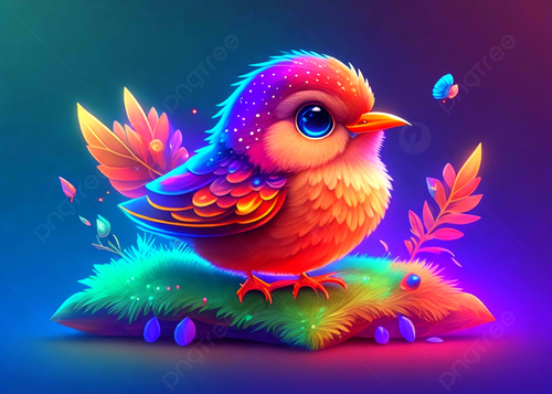 pngtree cute bird standing on the grass picture image 2500167.png