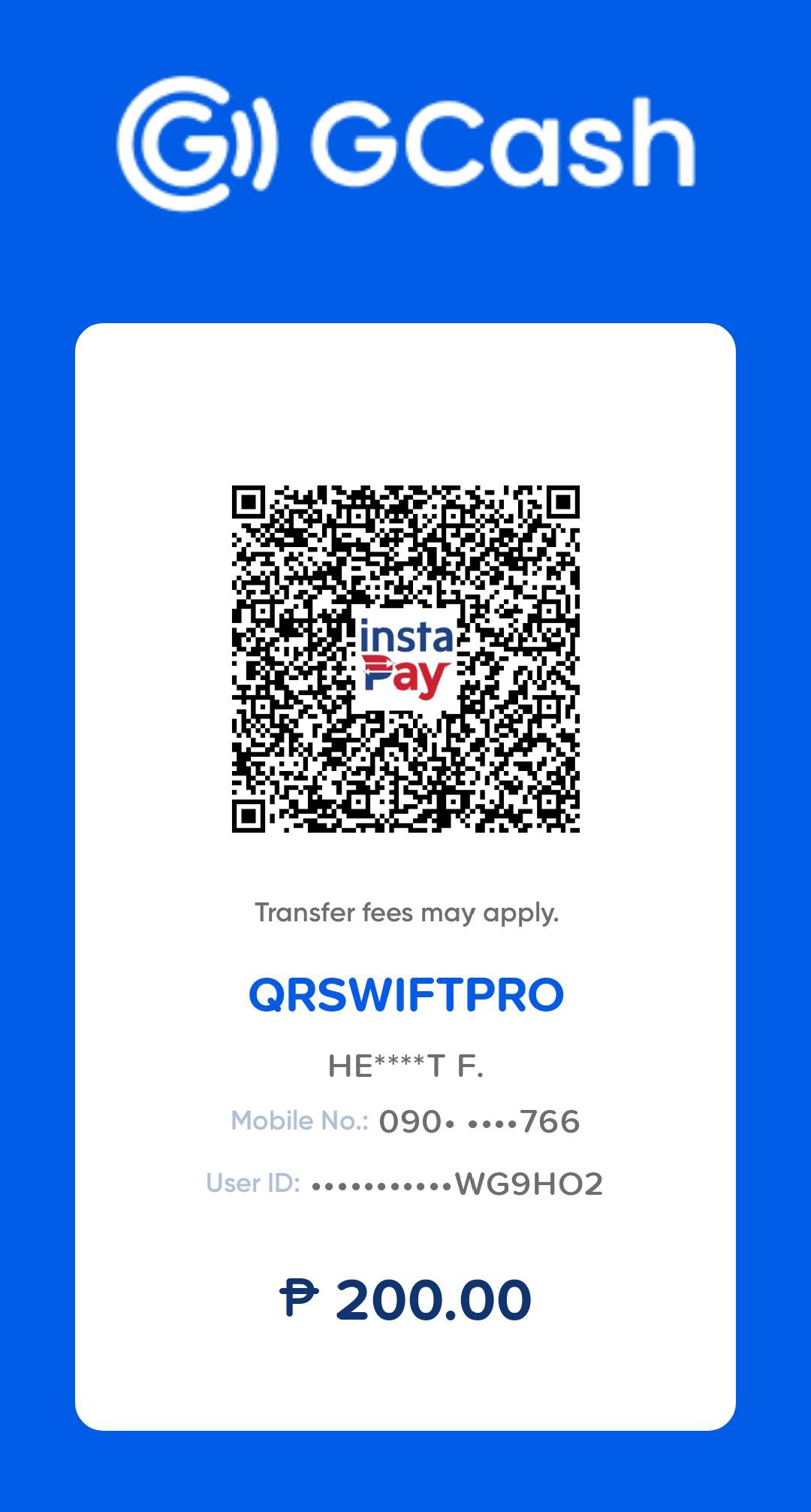 Pay via GCash