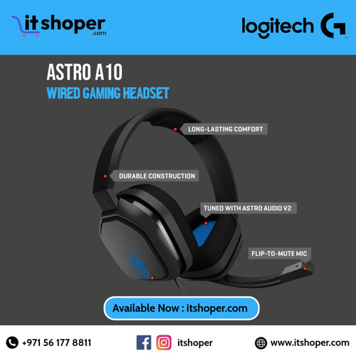 Logitech G ASTRO A10 Gaming Headset with microphone available at itshoper com, ideal for gamers who .jpg