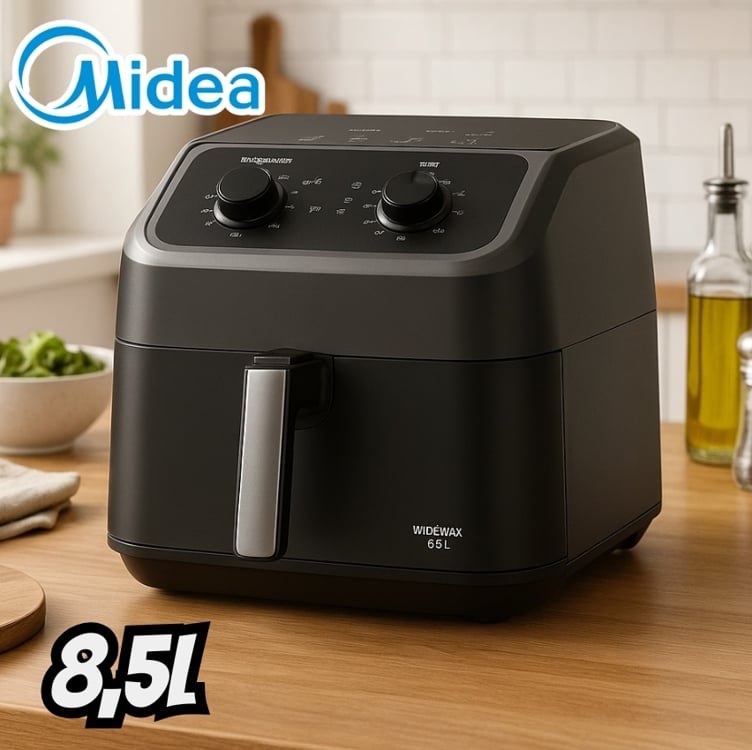 Fritadeira Air Fryer 8,5l Wide Max Cyclone Preto Midea 110V