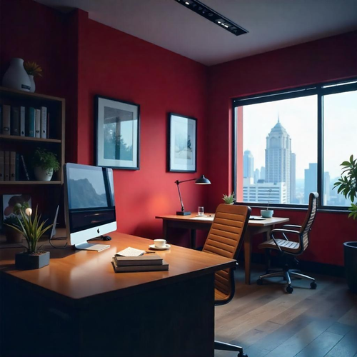 freepik red themed office with a wooden chair a wooden des 56926.png