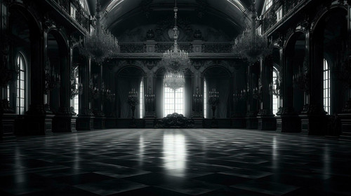 the aged opulent palace hall with monochrome tones silhouette concept free photo.jpg