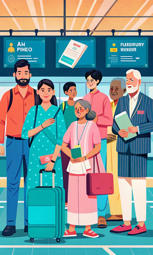 a diverse indian travel group at an airport termin.jpg