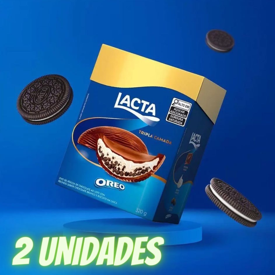 Kit Ovo de Páscoa Lacta Tripla Camada Avelã + Ovo – de Páscoa Tripla Camada Oreo 320g Cada