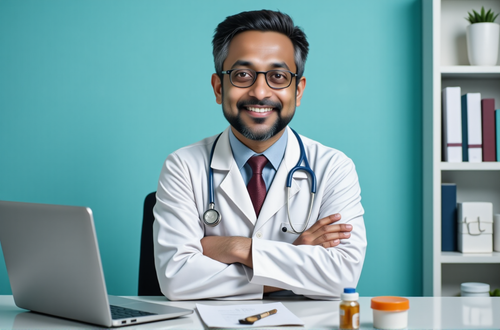 7 Sharma at Office Desk.png