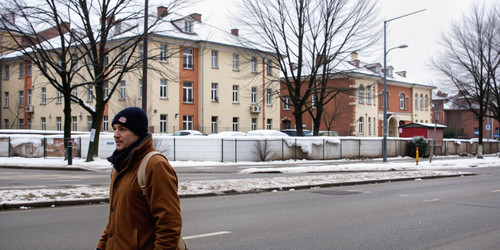 A slightly overcast and chilly day in Berlin Germany Buildings are visible in the background lightly.1