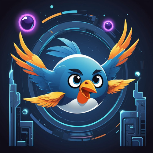 AlbedoBase XL Generate a flappy bird games bird in an futurist 0.1