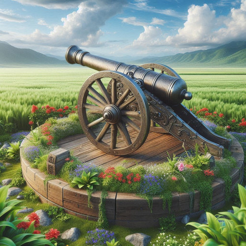 top view of a cannon with a PNG background.1