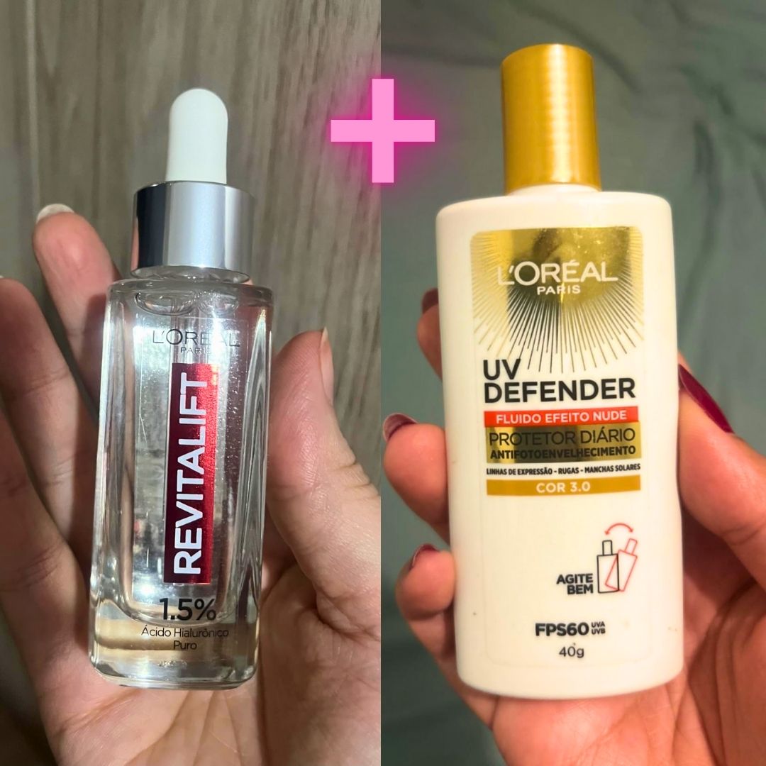 Kit Tratamento L’Oréal Paris Revitalift Hialurônico: Sérum + UV Defender Fluido