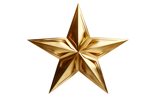 ai generated gold star on transparent background png.png