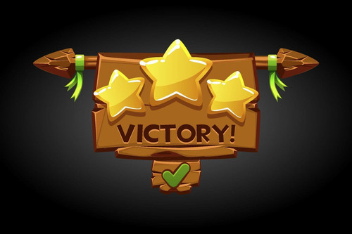 victory pop up wooden old banner game assets illustration wooden board with stars for game rating wi.jpg