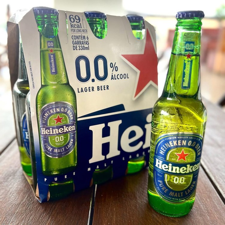 Cerveja Heineken Sem Álcool LONG NECK – Pack com 6 Unidades