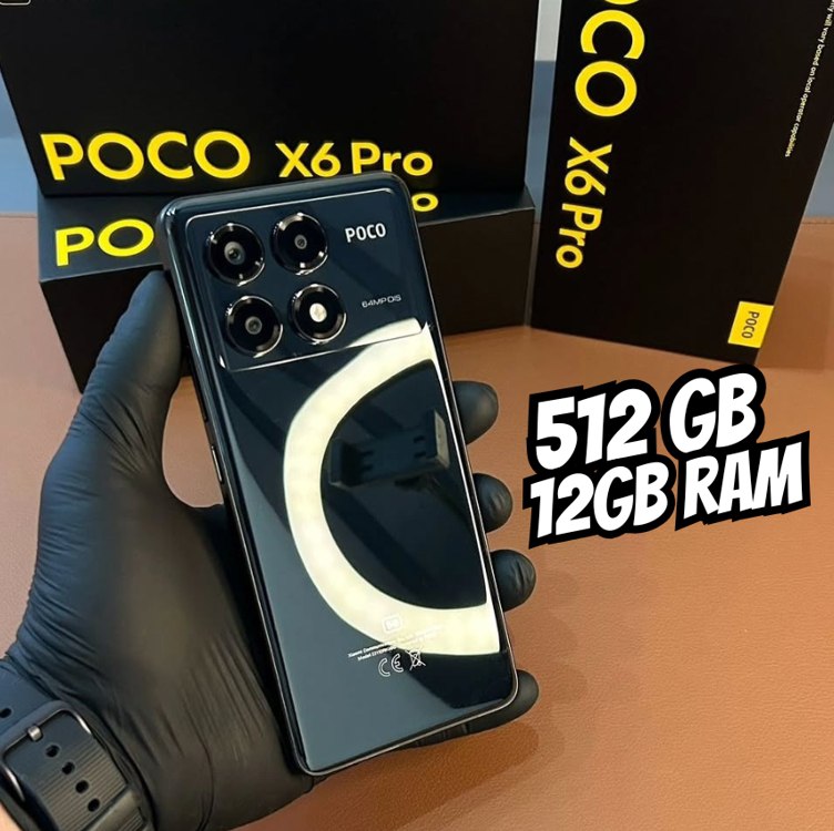 Smartphone Xiaomi POCO X6 Pro 5G 12GB+512GB NFC Dimensity 8300-Ultra 64MP câmera tripla 67W 120Hz AMOLED (Preto)