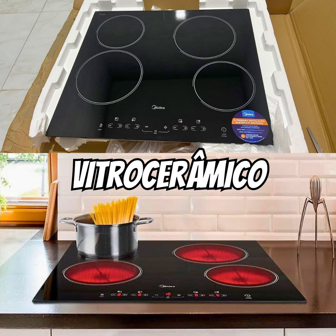 Cooktop Vitrocerâmico 4 Bocas Midea