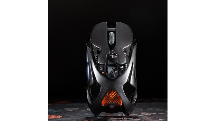 None This gaming mouse has a striking skeletonized design and hot-swap batteries