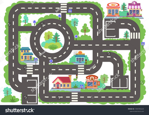 stock vector children board game city road wallpaper or carpet for childrens room kids background wi.jpg