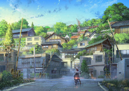 413120 Japan anime vehicle street power lines town anime girls.jpg