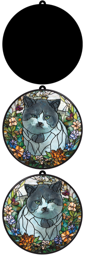 CHOR Custom Shape Broken Glass Hologram Ornament size 6in 8in 10in 12in.png