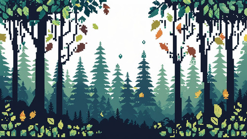 Leonardo Phoenix 10 Generate one image of a pixel art forest b 0.jpg