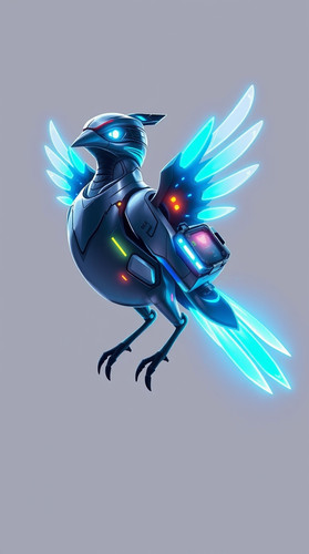 Flux Schnell Create a futuristic hightech bird character with 2.jpg