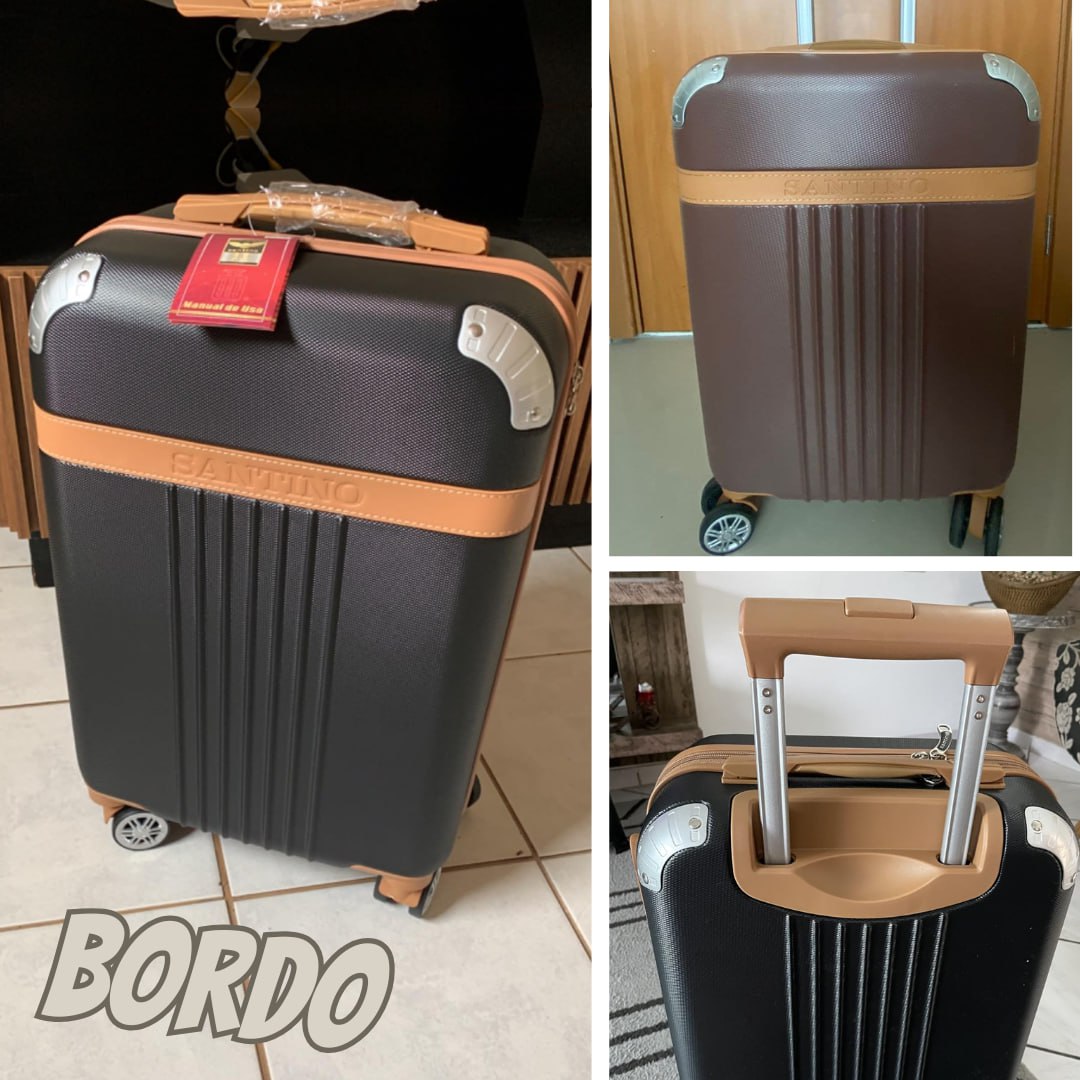 Mala de Viagem de Bordo Athena 10kg Rígida ABS Padrão ANAC com 4 Rodas duplas 360º e Trava de segredo numérico, divisória interna com zíper e elástico de fixação, Chumbo, Santino – ABGV182P18