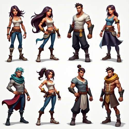 Flux Dev Create a set of unique highquality 3Dstyle game chara 1.jpg