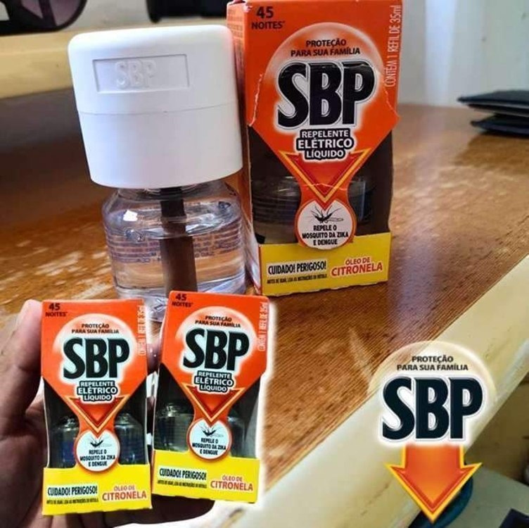 SBP Repelente Elétrico Líquido 45 Noites Citronela Refil 1 unidade 35ml