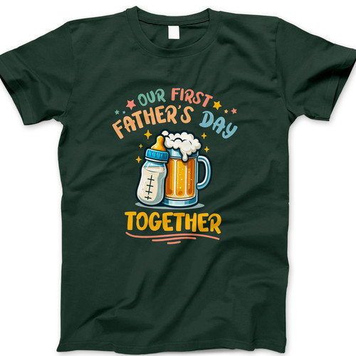 Photograph of four blank t-shirts greys beige and army green. Clipping path included. Ready for your.jpg