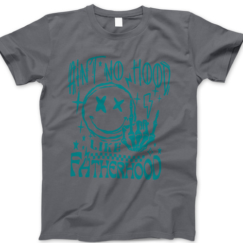 Photograph of four blank t-shirts greys beige and army green. Clipping path included. Ready for your.jpg