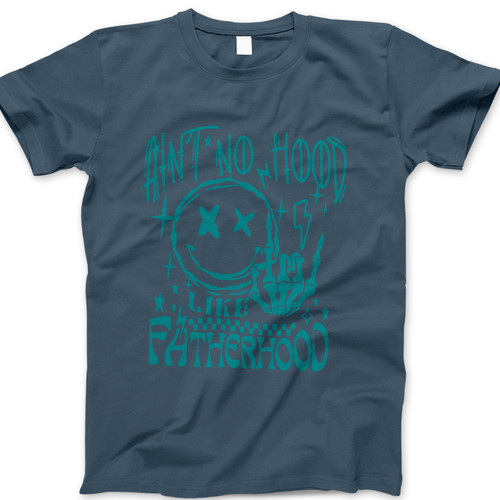 Photograph of four blank t-shirts greys beige and army green. Clipping path included. Ready for your.jpg