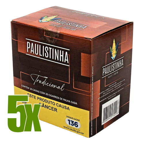 Cigarro de Palha Paulistinha Tradicional Maço Caixa 5x.png