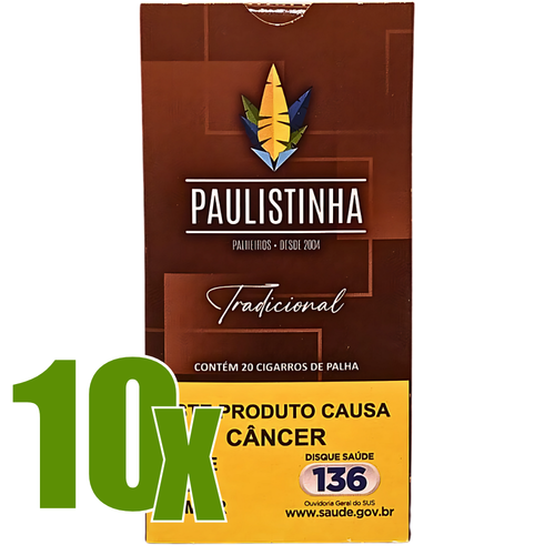 Cigarro de Palha Paulistinha Tradicional Maço Display 10x.png