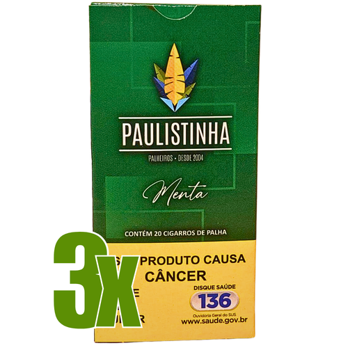 Cigarro de Palha Paulistinha Menta Maço Display 3x.png