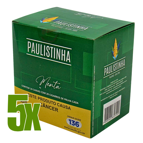 Cigarro de Palha Paulistinha Menta Maço Caixa 5x.png