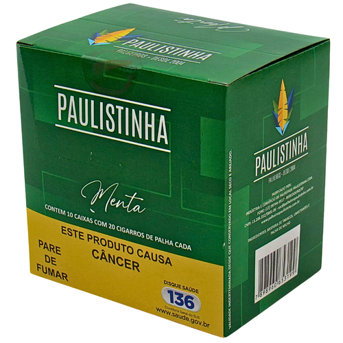 Cigarro de Palha Paulistinha Menta Maço Caixa.png