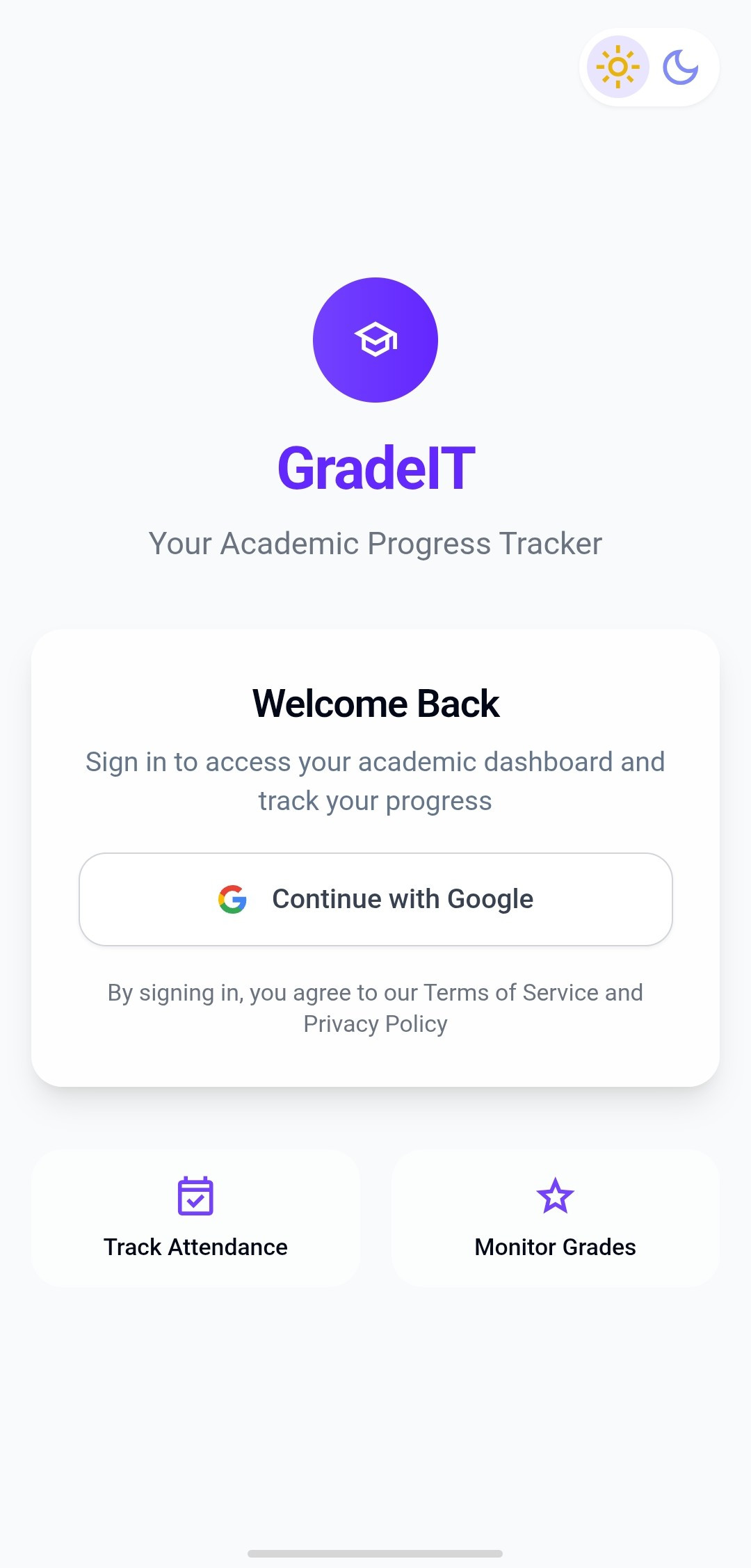 GradeIT grades screenshot