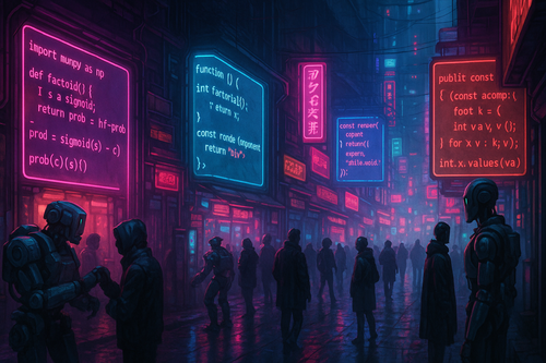 20250528 1342 Rua Cyberpunk com Neon simple compose 01jwbw983bevd8jgd509kmqkxz.png