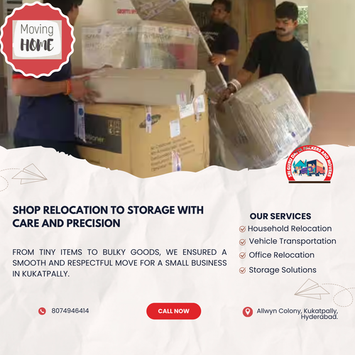 Shop Relocation to Storage with Care and Precision