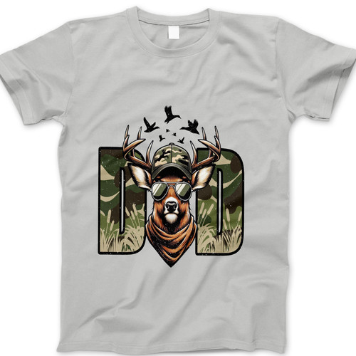 Photograph of four blank t-shirts greys beige and army green. Clipping path included. Ready for your.jpg