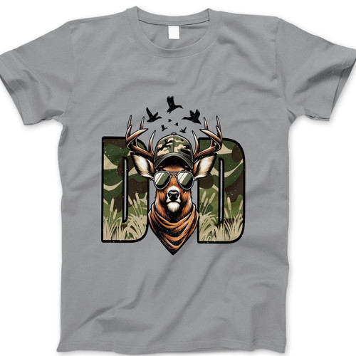 Photograph of four blank t-shirts greys beige and army green. Clipping path included. Ready for your.jpg