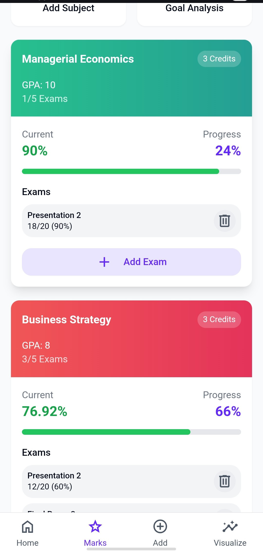 GradeIT light UI screenshot