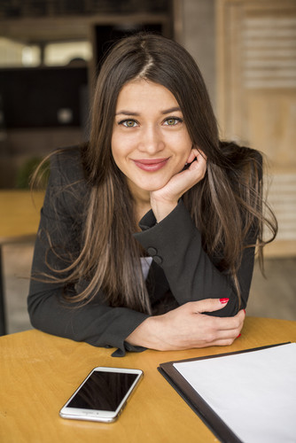 brunette businesswoman posing.jpg