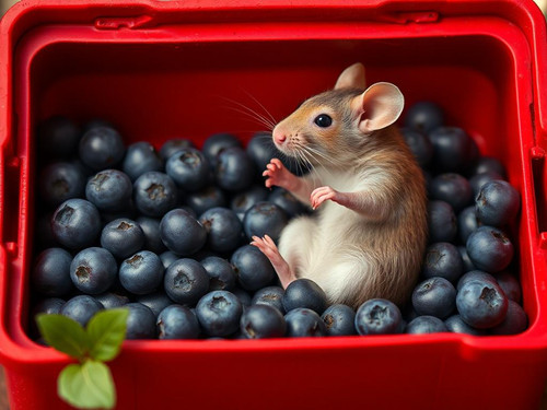 www.naked-ai.art - A red box of blue berries with a rat dancing inside.jpg