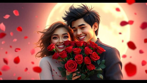 cute couple sharing happy rose day romantic theme 713757 1715.jpg